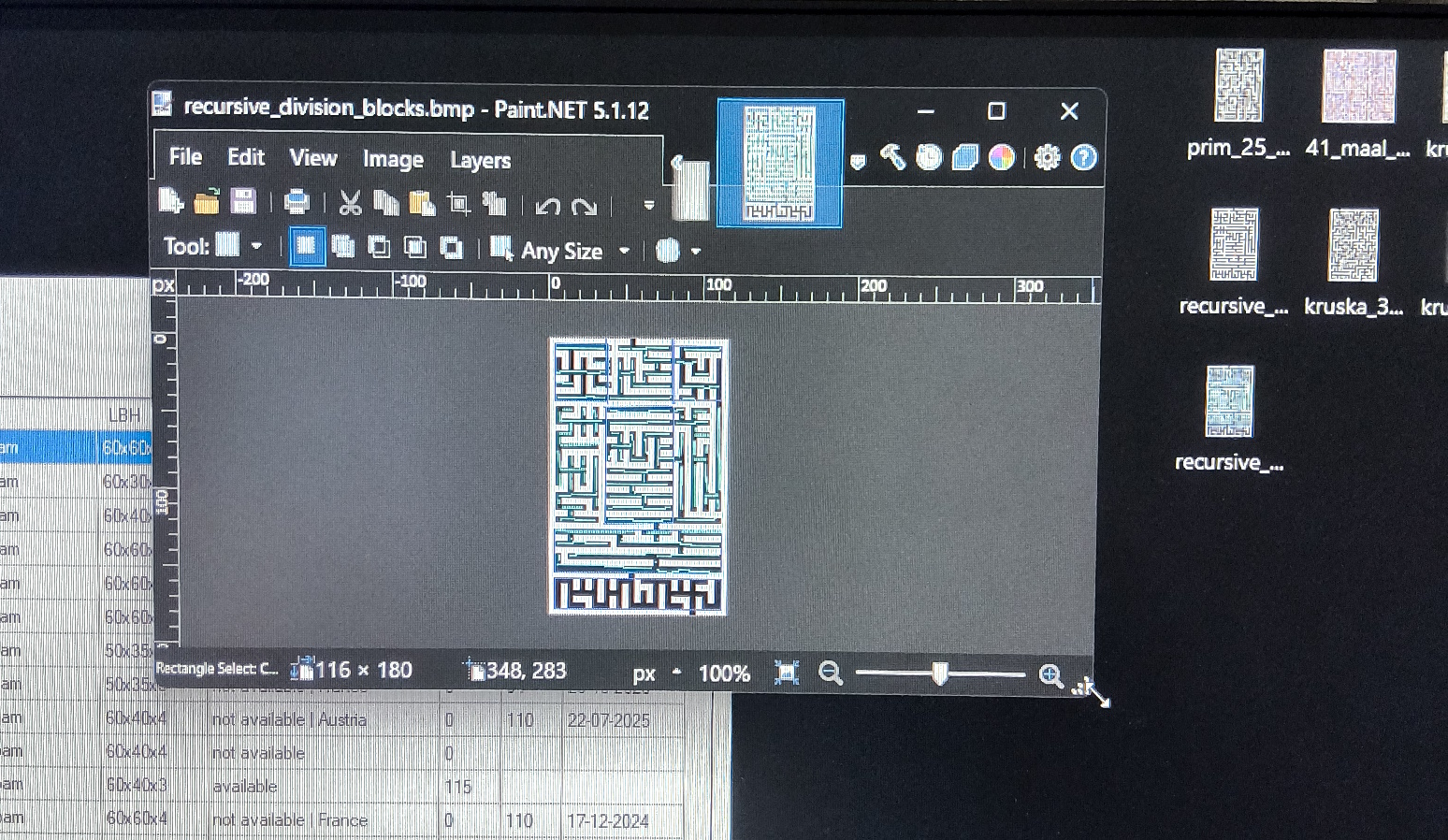 Recursive Division - Design on the computer